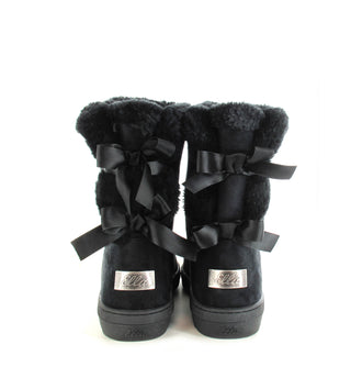Beau: Short Luxury Faux Fur Lined Ankle Boot - Black