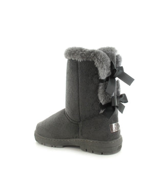 Beau: Short Luxury Faux Fur Lined Ankle Boot - Grey