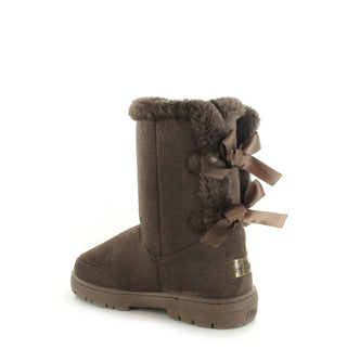 Beau: KIDS Short Luxury Faux Fur Lined Ankle Boot - Mocca