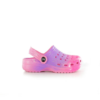 Chia: Kids Pink Glitter Clogs - Fuschia Glitter