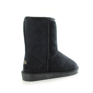 Midi: KIDS Luxury Faux Fur Lined Ankle Boot - Black