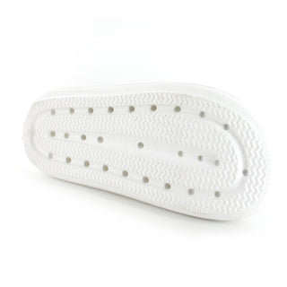Air: Women's Double Buckle Strap Cushioned Slides - White
