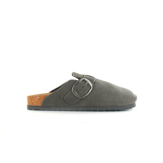 Alice: Grey - Footbed Mule Sandals