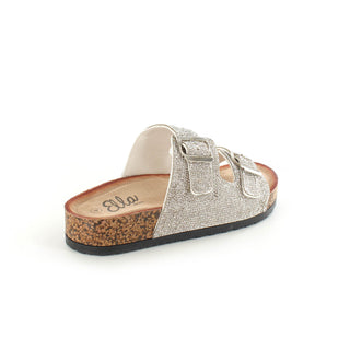Alissa: Silver - Buckled Embelished Sandals
