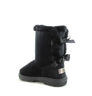 Beau: Short Luxury Faux Fur Lined Ankle Boot - Black