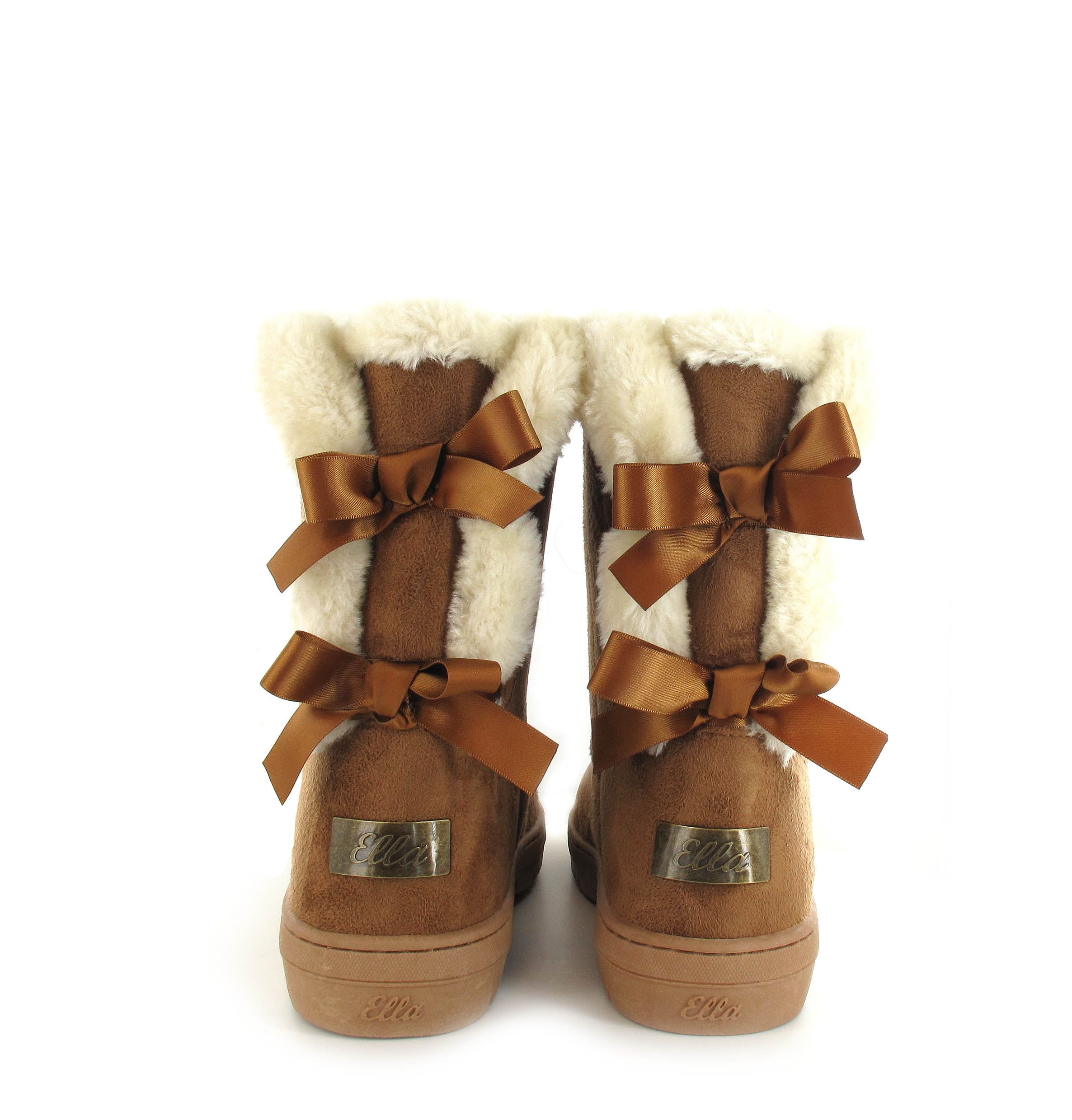 Beau: Short Luxury Faux Fur Lined Ankle Boot Chestnut