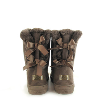 Beau: KIDS Short Luxury Faux Fur Lined Ankle Boot - Mocca