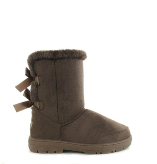 Beau: KIDS Short Luxury Faux Fur Lined Ankle Boot - Mocca