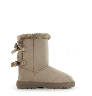 Beau: Short Luxury Faux Fur Lined Ankle Boot - Taupe