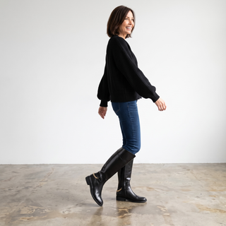 Capella - Long Flat Riding Knee Boot - Black