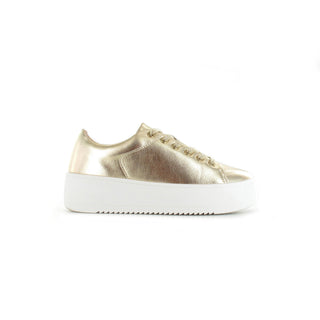 Como- Womens Lace up Contempoary Trainer-Gold