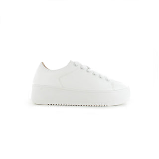 Como- Womens Lace up Contempoary Trainer-White