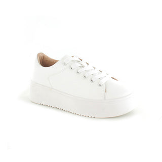 Como- Womens Lace up Contempoary Trainer-White