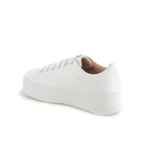 Como- Womens Lace up Contempoary Trainer-White