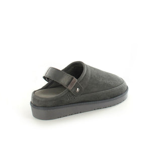 Evie: Memory Foam Ankle Strap Clog Mule Slide - Grey