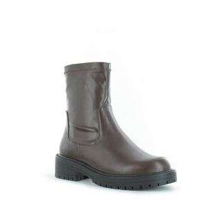 JADE - Chunky Stretch Biker Boot - Brown