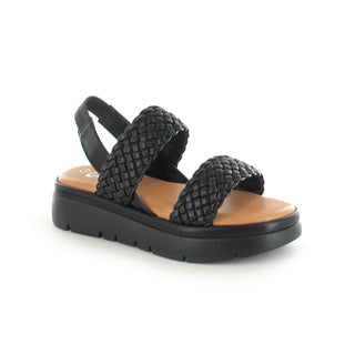 Lottie: Women's Woven Wedge Sandals - Black