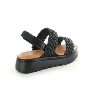 Lottie: Women's Woven Wedge Sandals - Black