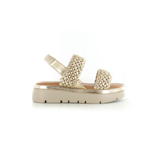 Lottie: Women's Woven Wedge Sandals - Gold
