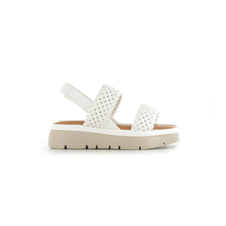 Lottie: Women's Woven Wedge Sandals - White