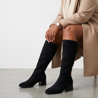 Maddie - Knee High Magic Stretch Boot - Black