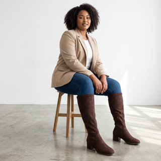 Maddie - Knee High Magic Stretch Boot - Brown