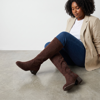 Maddie - Knee High Magic Stretch Boot - Brown