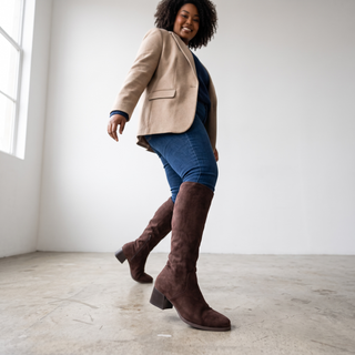 Maddie - Knee High Magic Stretch Boot - Brown