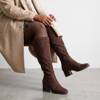 Maddie - Knee High Magic Stretch Boot - Brown
