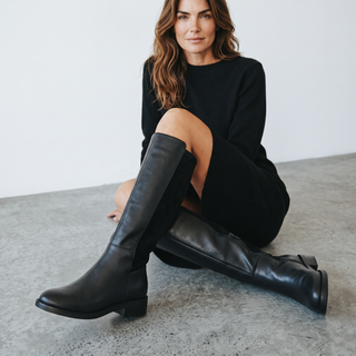 Marlow: Women's Knee High Stretch Boot - Black