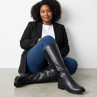 Marlow: Women's Knee High Stretch Boot - Black