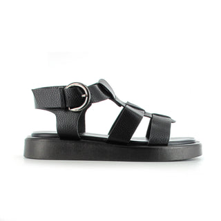 Melinda: Women's Strap Flatform Sandals - Black