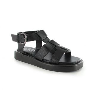 Melinda: Women's Strap Flatform Sandals - Black