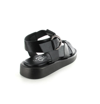 Melinda: Women's Strap Flatform Sandals - Black