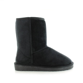 Midi: KIDS Luxury Faux Fur Lined Ankle Boot - Black