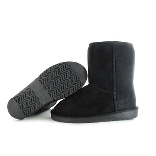 Midi: Mini Luxury Faux Fur Lined Ankle Boot - Black