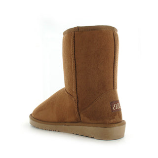 Midi: KIDS Luxury Faux Fur Lined Ankle Boot - Chestnut