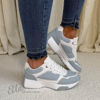 Milan- Womens Comfort Fashion Trainer- Blue