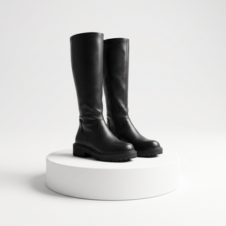 Nicola - Knee - High Magic Stretch Boots -Black