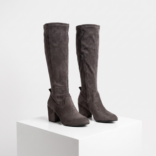 Paige: Knee High Magic Stretch Boot - Grey