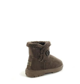 Pia: Mini Luxury Faux Fur Lined Ankle Boot - Mocca