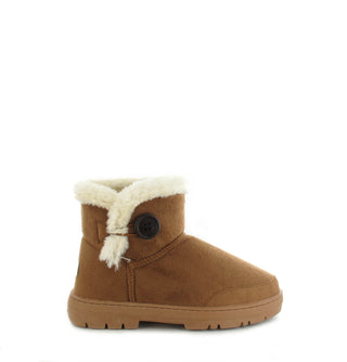Pia: Mini Luxury Faux Fur Lined Ankle Boot - Chestnut