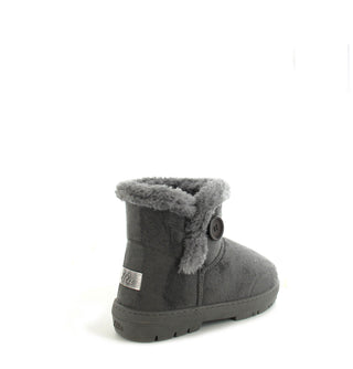 Pia: Mini Luxury Faux Fur Lined Ankle Boot - Grey