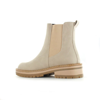 Sarah: Women's Chunky Sole Chelsea Boot - Stone