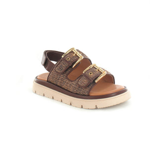 Sloane: Buckled Sandals - Brown