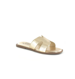 Summer: Flat Cushioned Bed Sandal - Gold