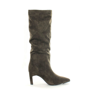 Sutton: Slouch Low Heeled Boot -Khaki