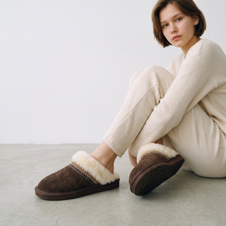 Taylor - Luxury Faux Fur Lined Slippers - Brown