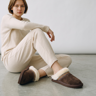 Taylor - Luxury Faux Fur Lined Slippers - Brown