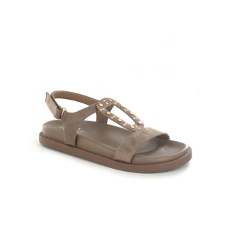 Teddi : Comfort Memory Foam Strapped Sandals - Taupe